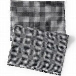 Lands' End "CashTouch" Winter Scarf in "Black Glen Check" - NWT